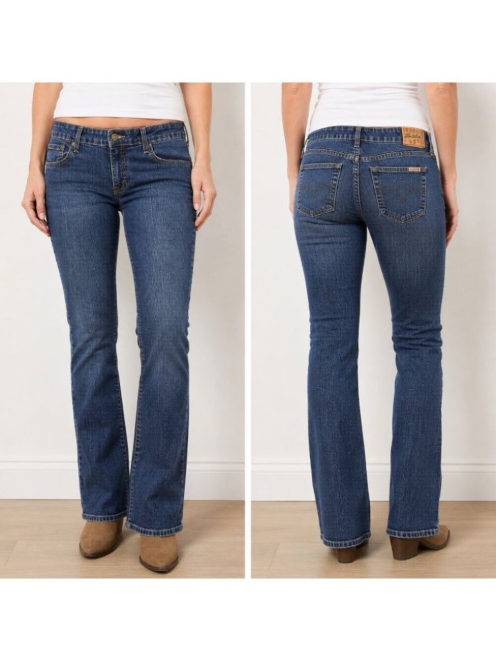 Levi Strauss Signature Women’s 12 Medium Low Rise Bootcut Jeans 100% Cotton Y2K